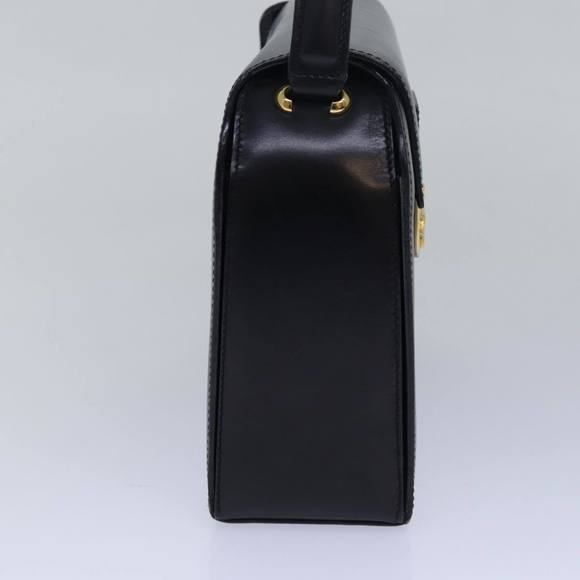 CELINE Hand Bag Leather Black Auth 81636 - Picture 3 of 16